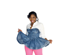 Load image into Gallery viewer, Chic Denim Corset