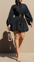 Load image into Gallery viewer, Dressed Like A Lady Puff Sleeve Dress (THIS ITEM WILL SHIP ON 10/17/25)