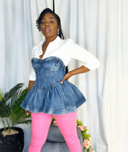Load image into Gallery viewer, My Sweetheart Denim Corset
