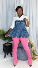 Load image into Gallery viewer, My Sweetheart Denim Corset
