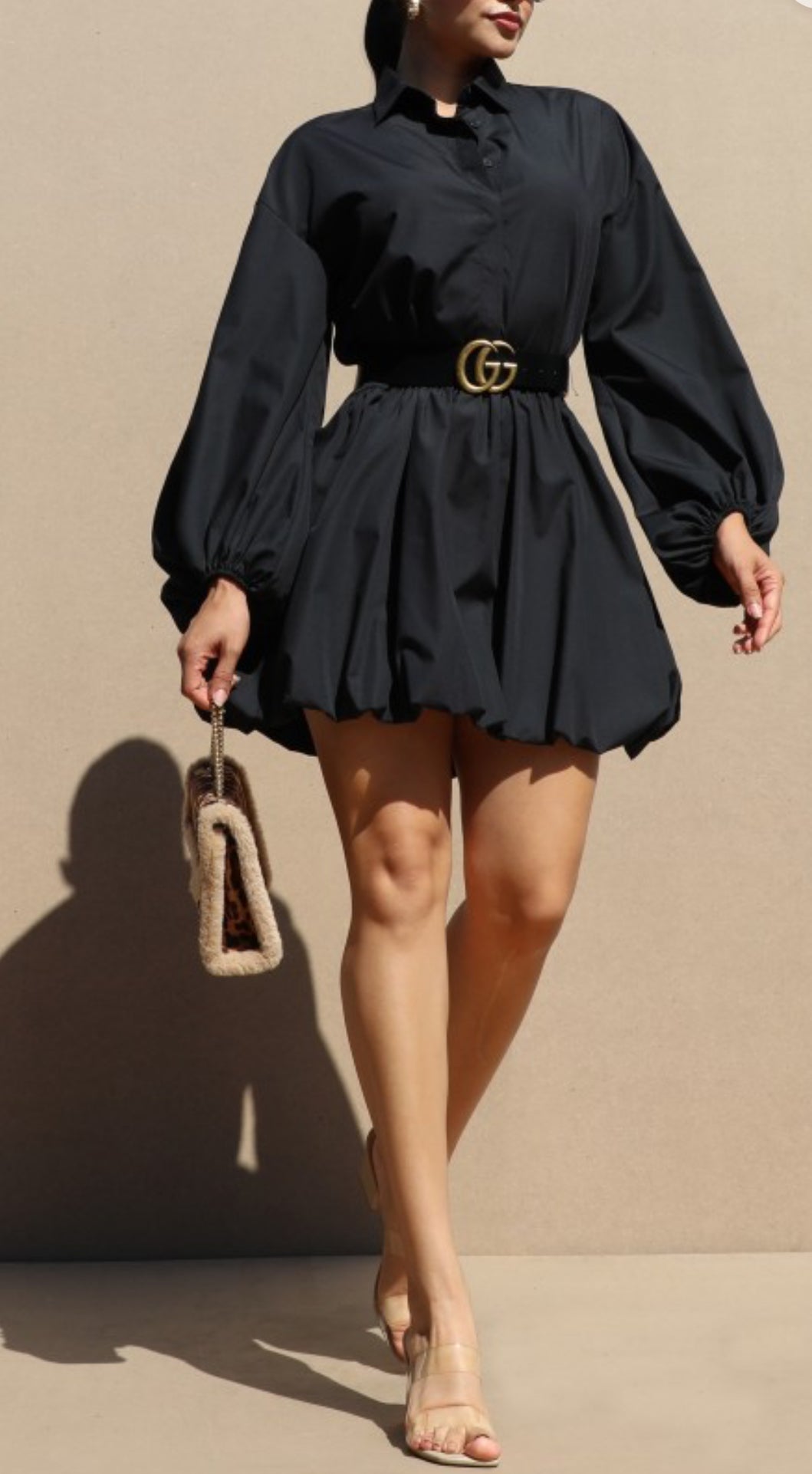 Dressed Like A Lady Puff Sleeve Dress (THIS ITEM WILL SHIP ON 10/17/25)