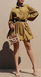Dressed Like A Lady Puff Sleeve Dress (THIS ITEM WILL SHIP ON 10/17/25)