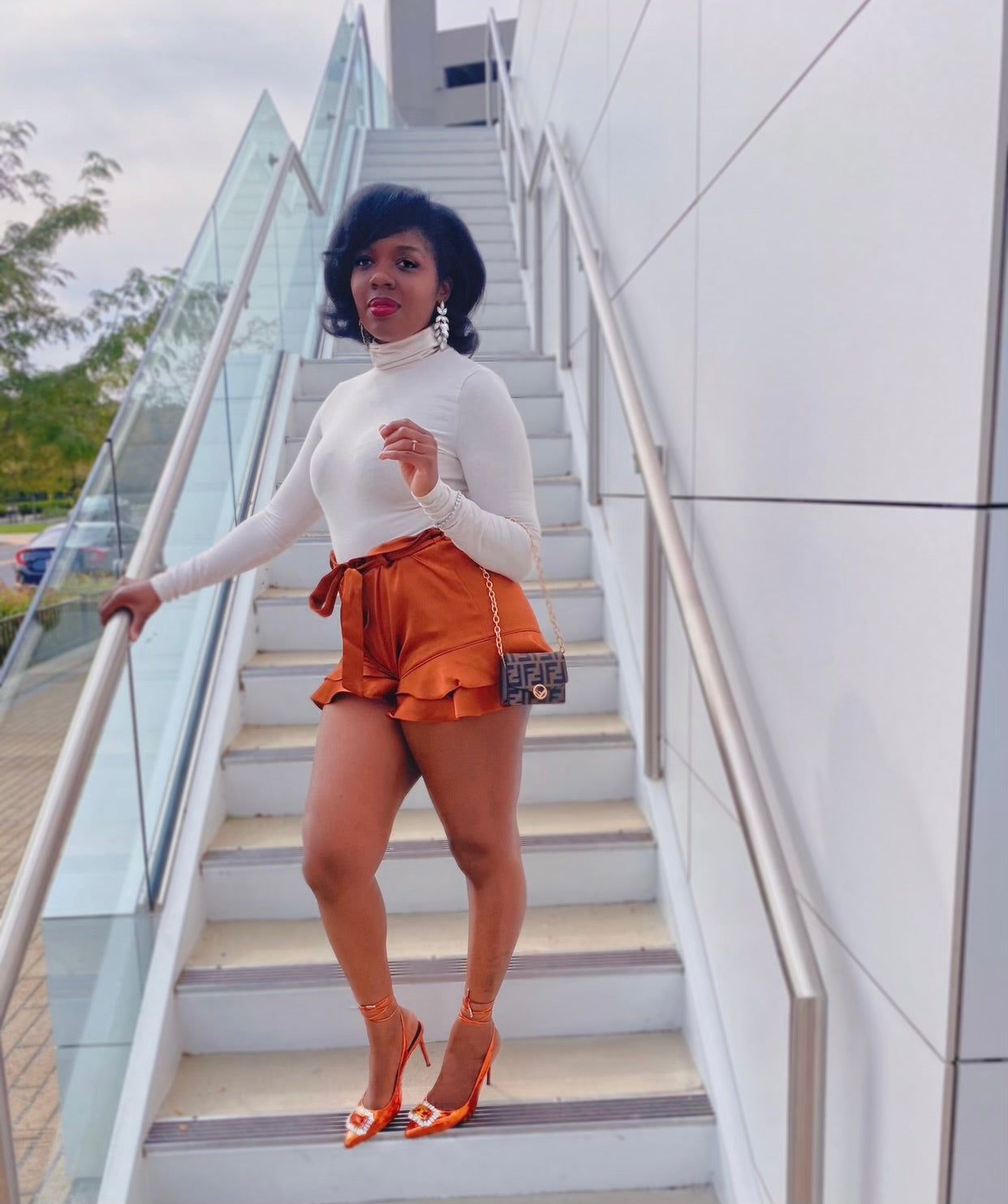 TOO TOO CUTE SATIN RUFFLE SHORTS